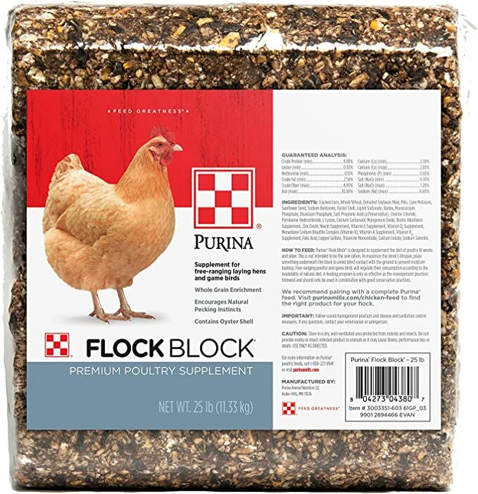 Purina Premium Poultry Supplement Flock Block, 25-Lb