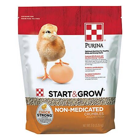 Purina Start & Grow Non-Medicated Feed Crumbles, 5-lb Bag