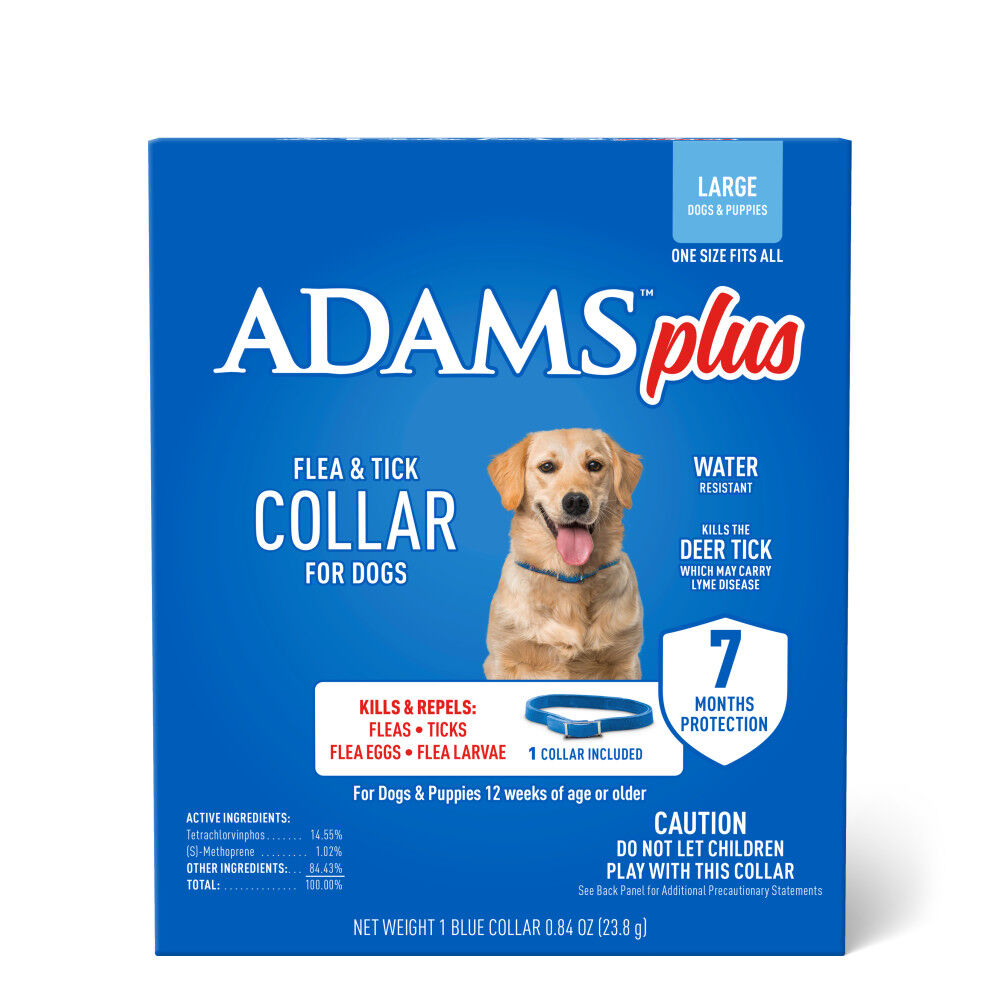 Adams Plus Flea & Tick Collar For Dogs, Large