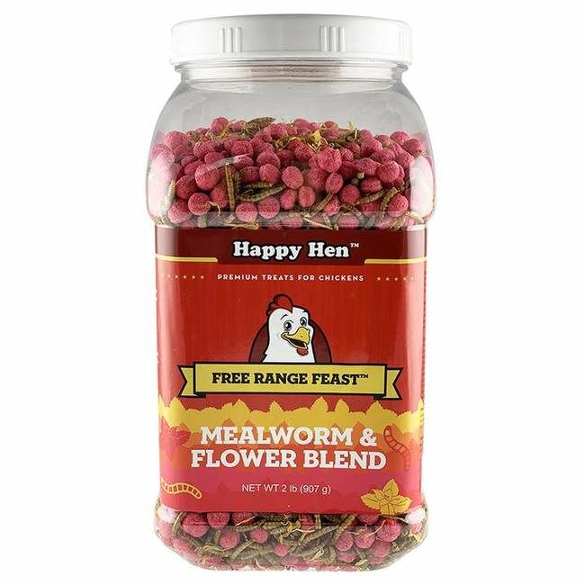 Happy Hen Mealworm & Flower Free Range Feast - 2 lb