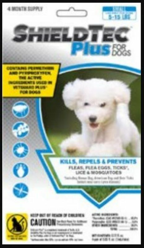 ShieldTec Topical Insect Repellent Liquid For Dogs 5 -15 lbs - 4 Count