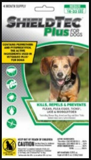 ShieldTec Topical Insect Repellent Liquid For Dogs 16 -33 lbs - 4 Count