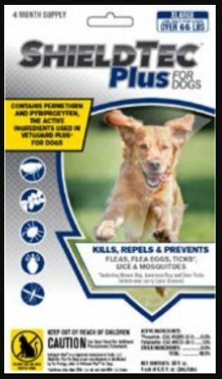 ShieldTec Topical Insect Repellent Liquid For Dogs 67+ lbs - 4 Count