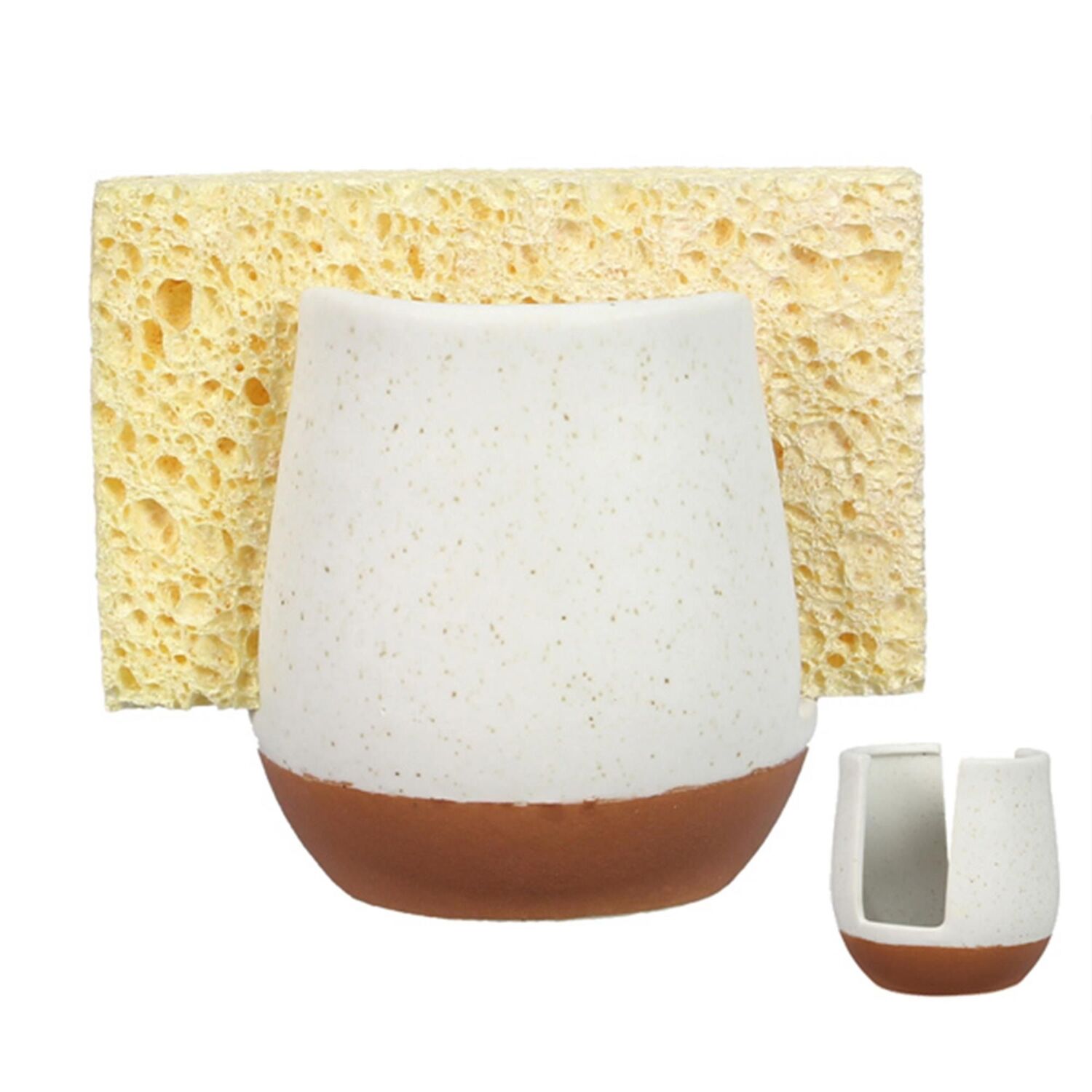 Young's Natural Home Stoneware and Terracotta Color Sponge Holder