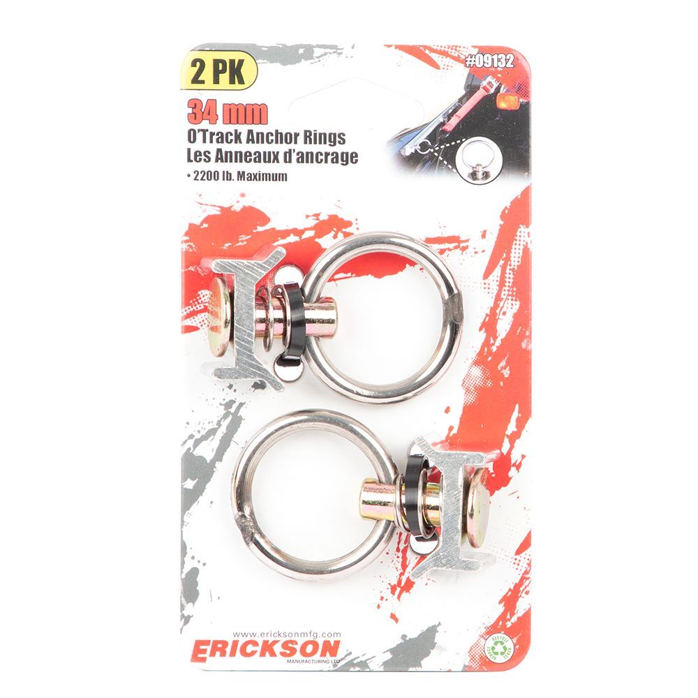 Erickson O-Track Anchor Rings, 2-Pk