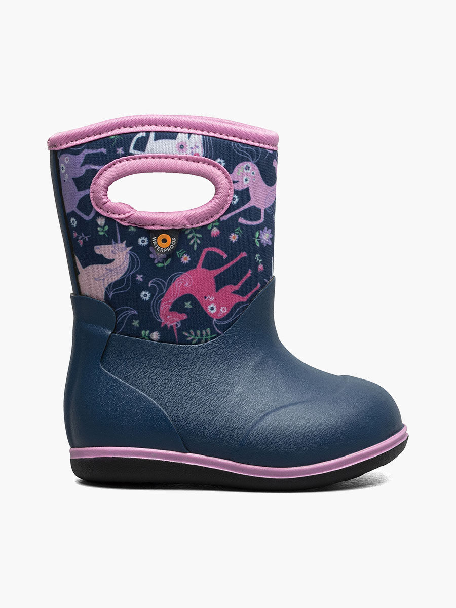 Bogs Kids' Classic Unicorn Meadow Baby Boots in Indigo