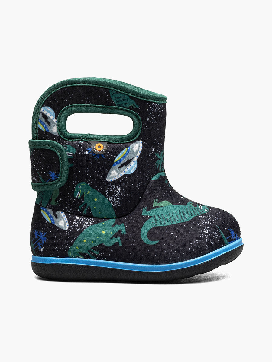 Bogs Kids' Baby Bogs II Jurassic Dino Baby Boots in Black