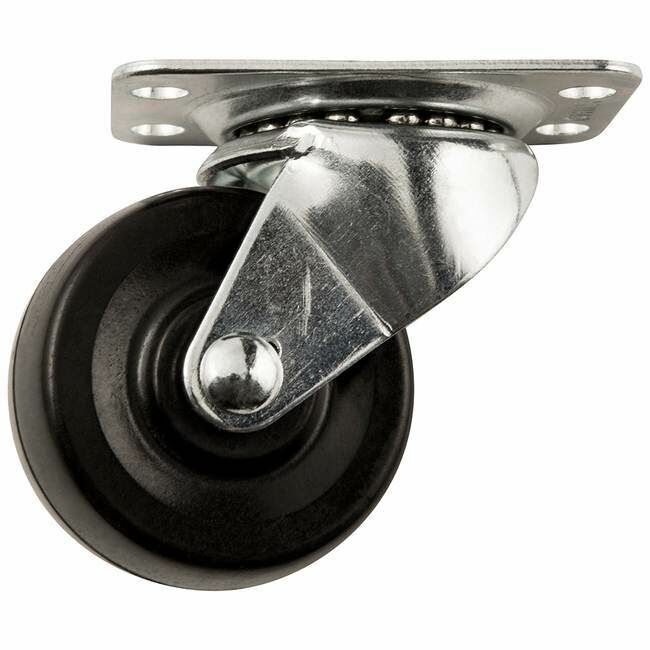 Titan Casters 2 in Rubber Swivel Plate Caster Wheel