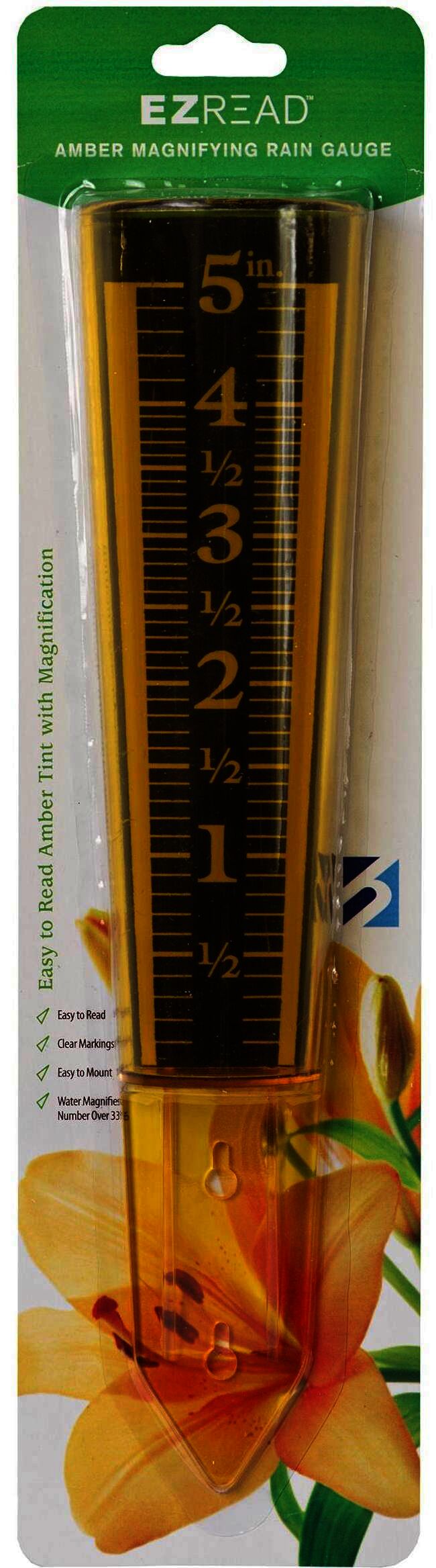EZ Read Magnifying Rain Gauge - Amber