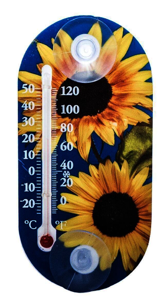 EZ Read 3.5 in Decorative Sunflower Thermometer