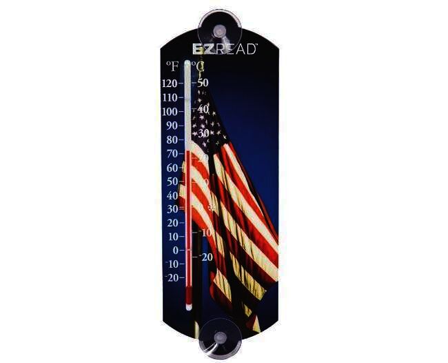 EZ Read 10 in Indoor & Outdoor Decorative Flag Thermometer