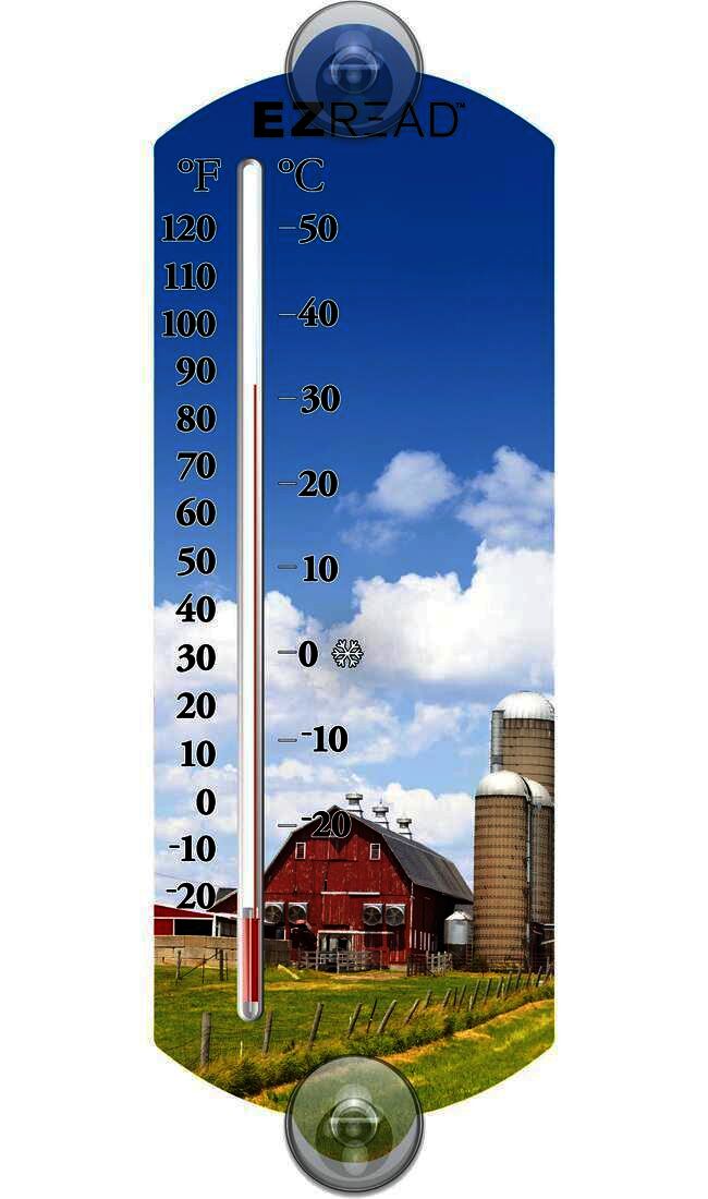 EZ Read 10 in Indoor & Outdoor Decorative Farm Thermometer