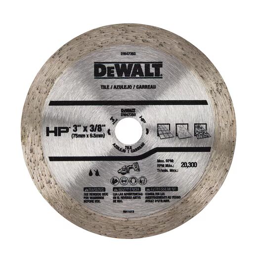 DEWALT Continuous HP Tile, 3-In