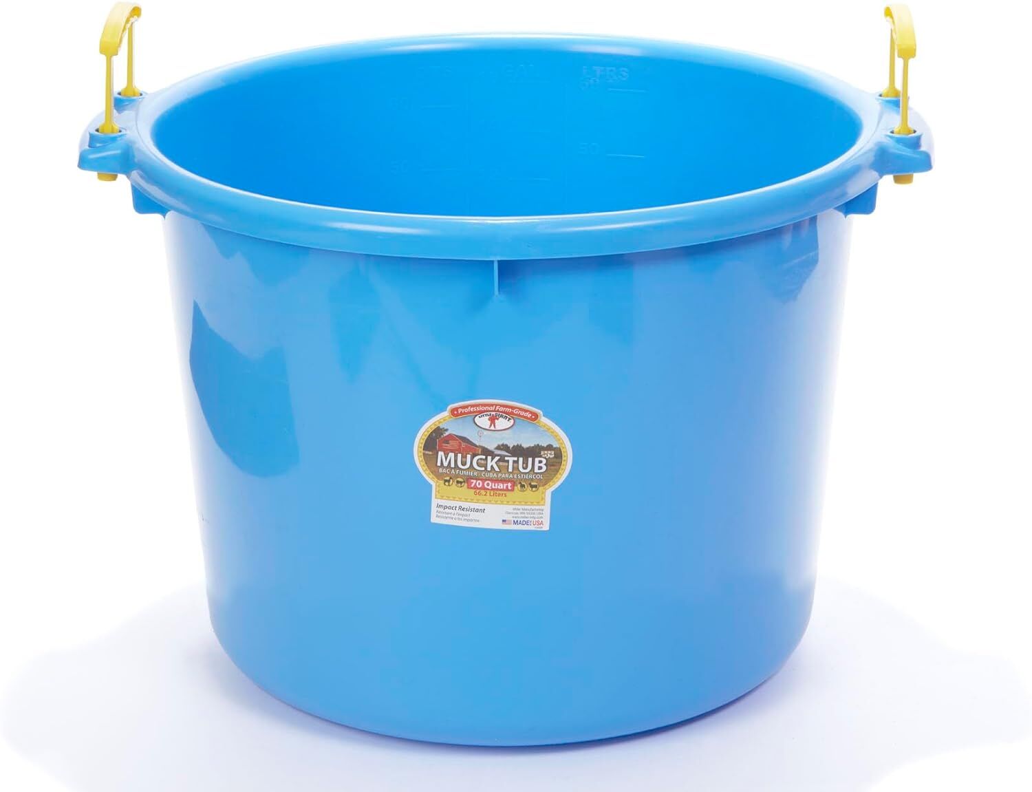 70-qt Plastic Muck Bucket in Berry Blue