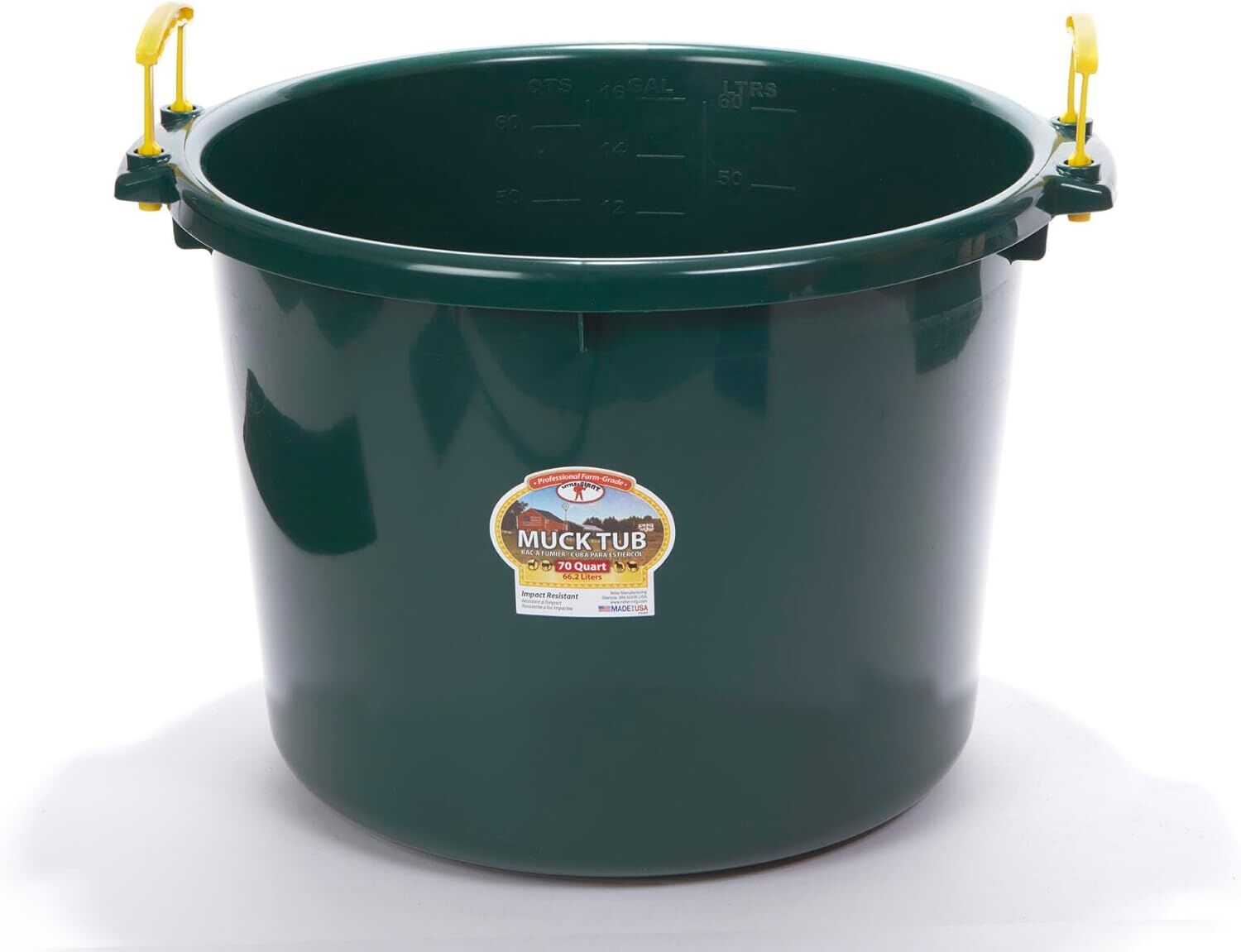 70-qt Plastic Muck Bucket in Green