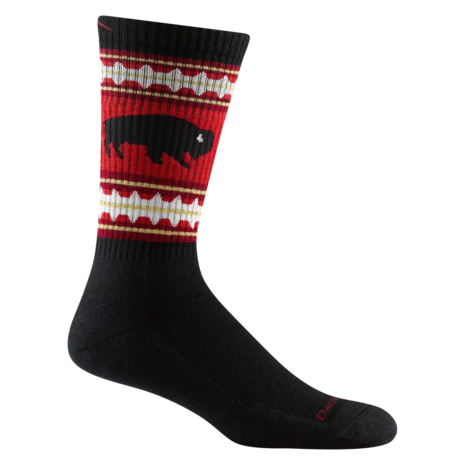 Darn Tough Men's VanGrizzle Boot Midweight Hiking Sock in Black