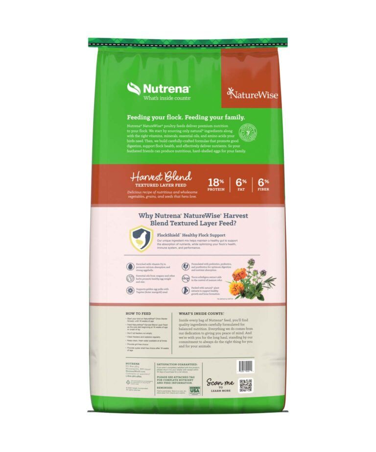 Nutrena NatureWise Harvest Blend 18% Textured Layer Feed, 40-Lb