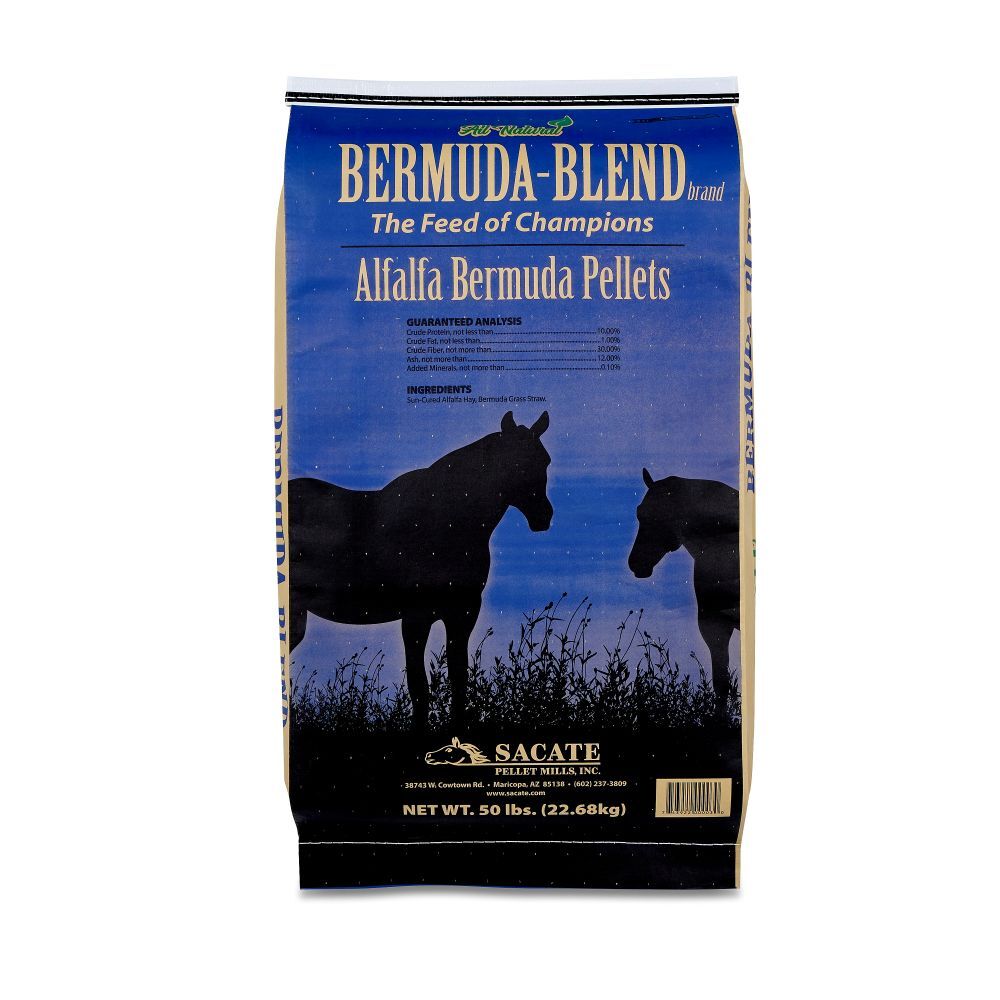 Sacate Pellet Mills Bermuda-Blend Alfalfa Horse Pellets, 50-Lb