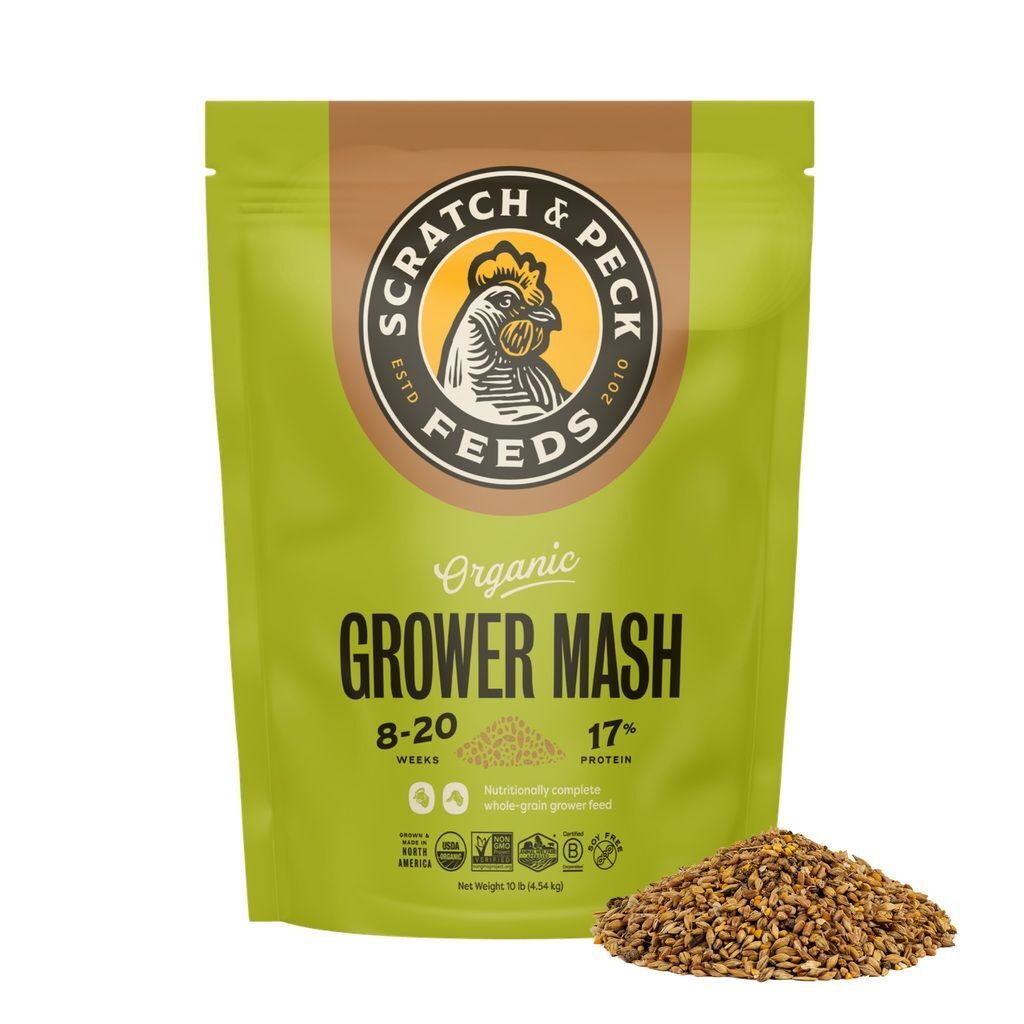 Scratch & Peck Feeds Organic Grower Mash, 10-Lb