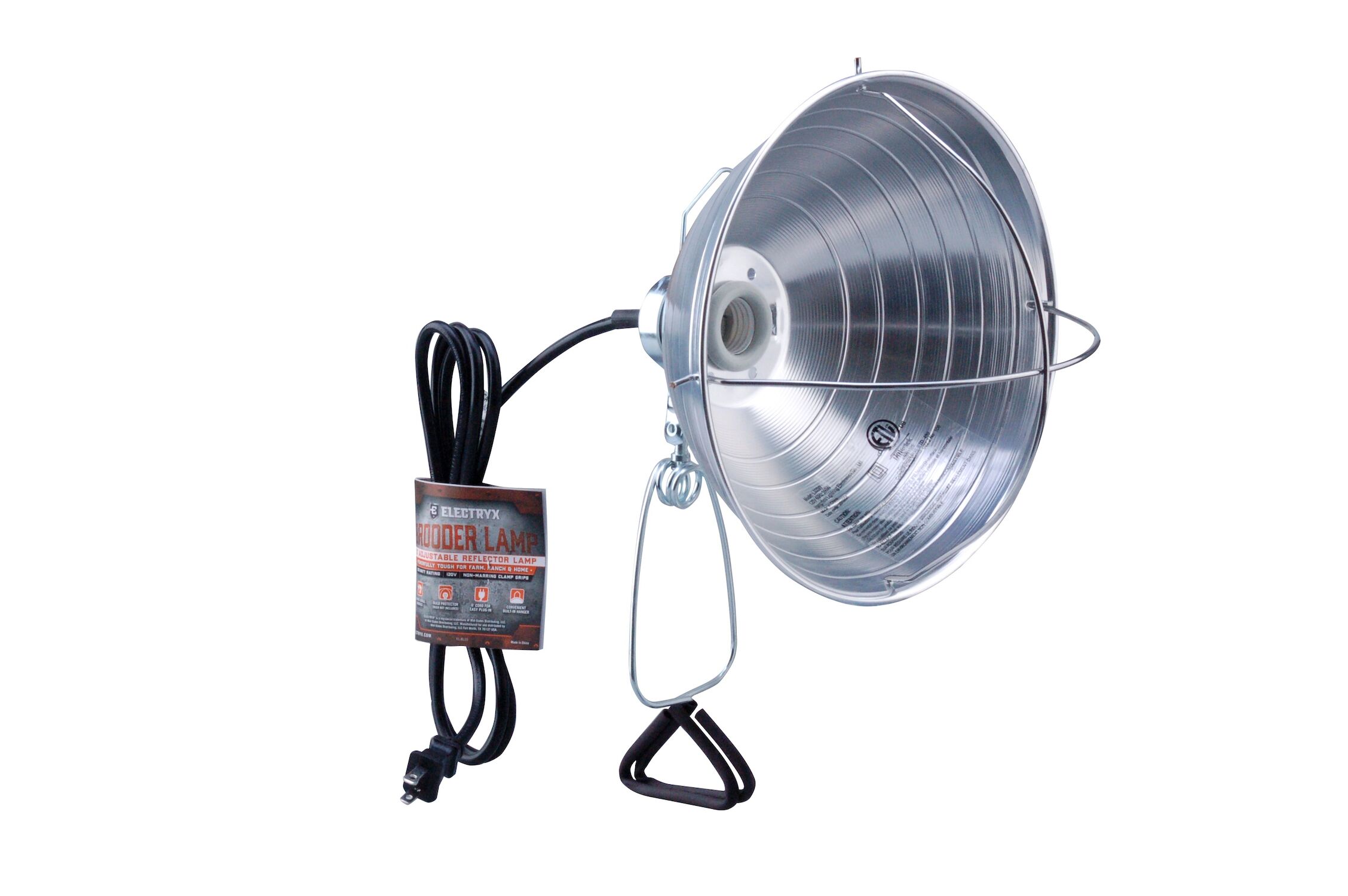 Electryx Brooder Lamp with Clamp, 10-In