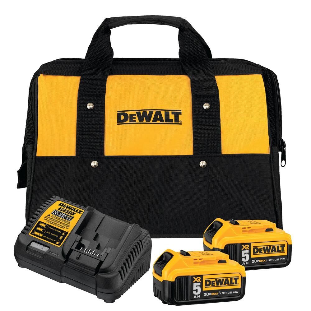 DEWALT 20-V Max Battery & Charger Starter Kit, 5-Ah