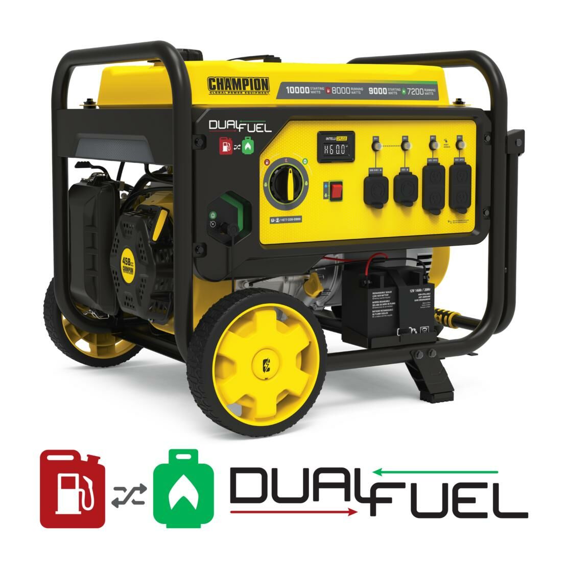 Champion Power Equipment 8000-Watt Portable Dual Fuel Electric Start Generator