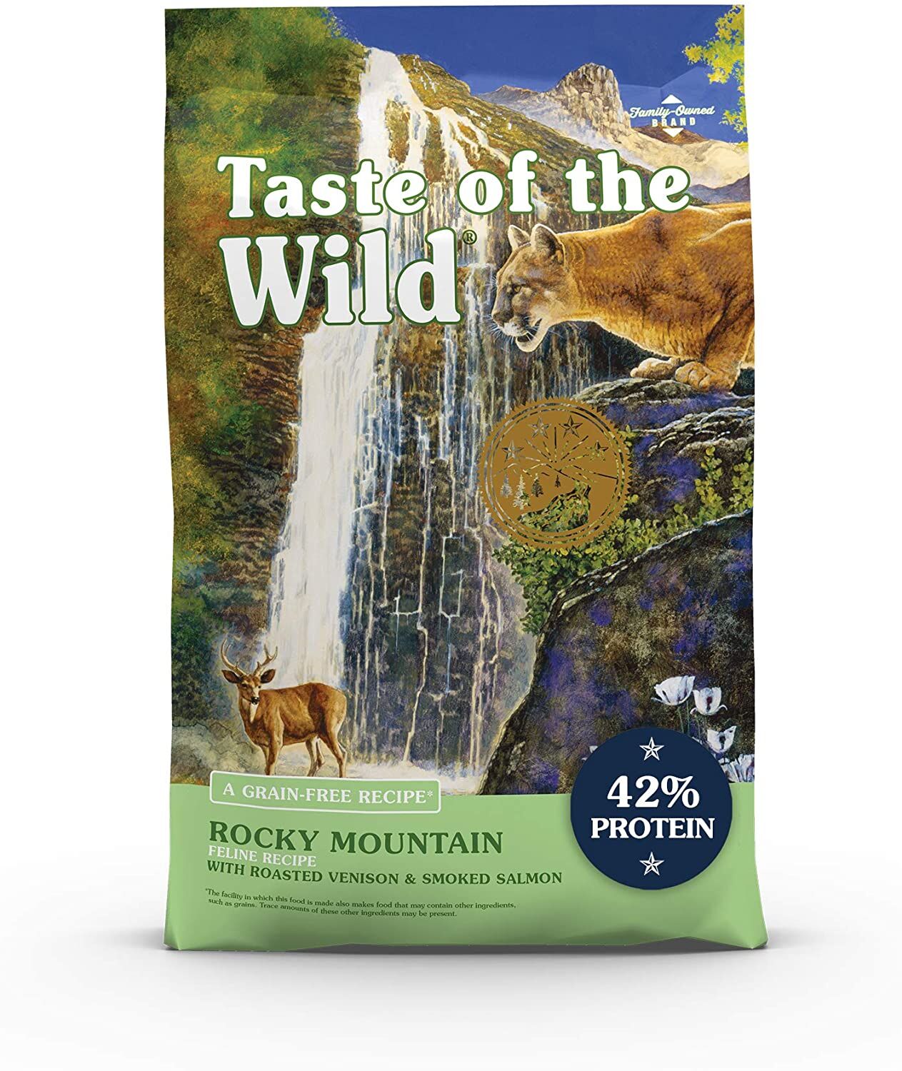 Grain Free Rocky Mountain with Roasted Venison & Smoked Salmon Dry Cat Food, 14-Lb Bag