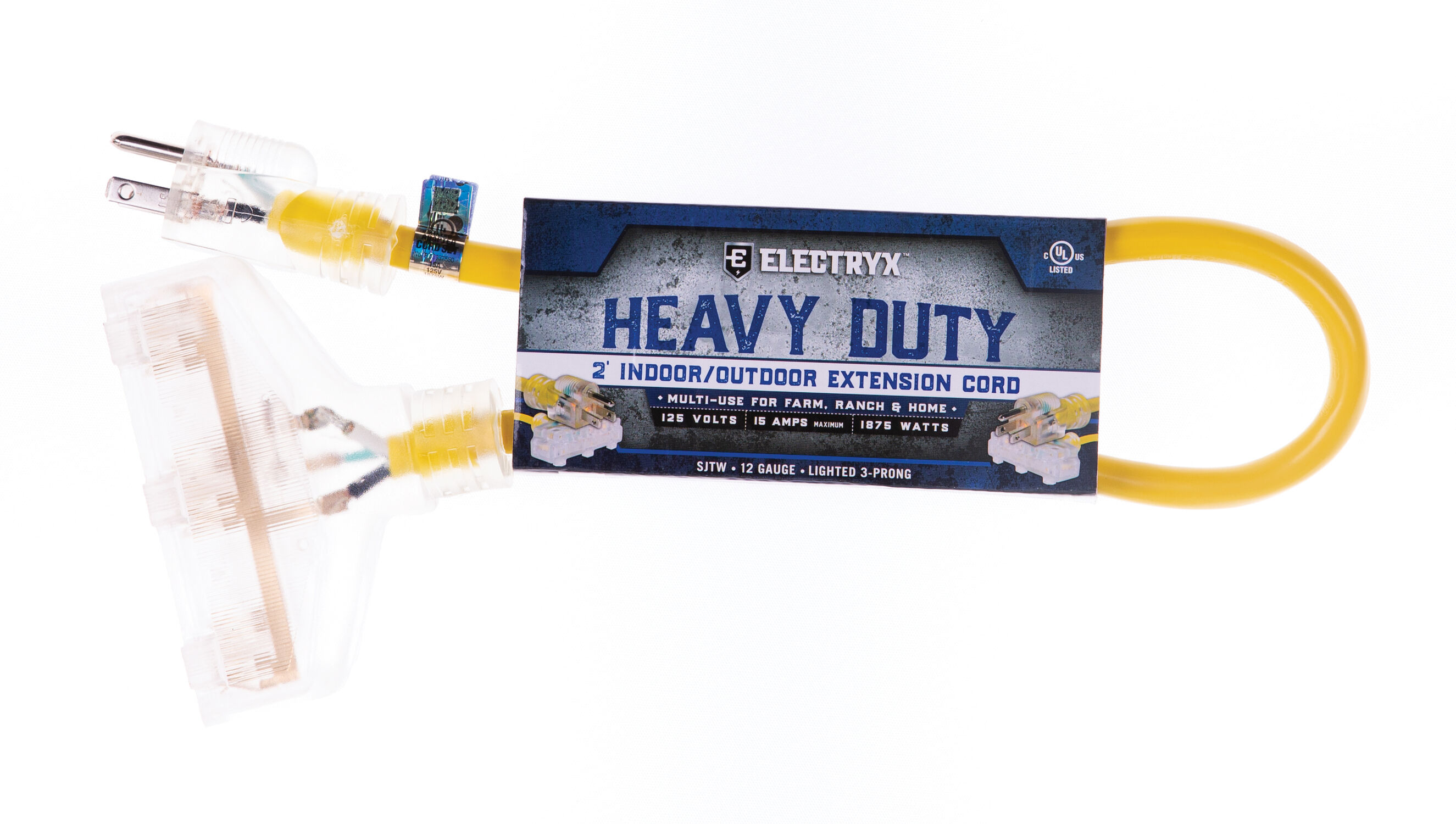 2-Ft 12-Ga Heavy Duty Extension Cord