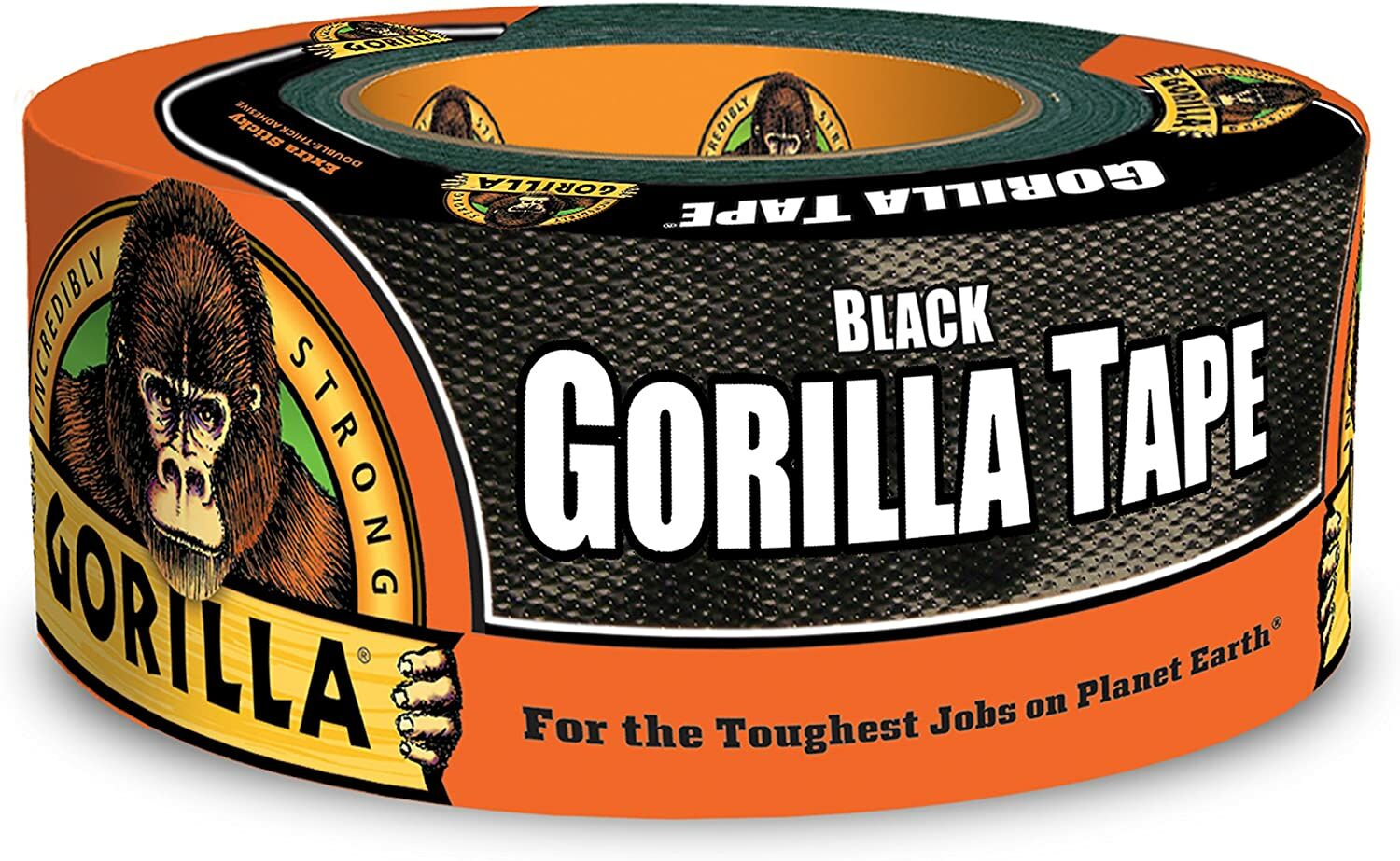 Gorilla Tape in Black, 1.8-In x 12-Yd Roll