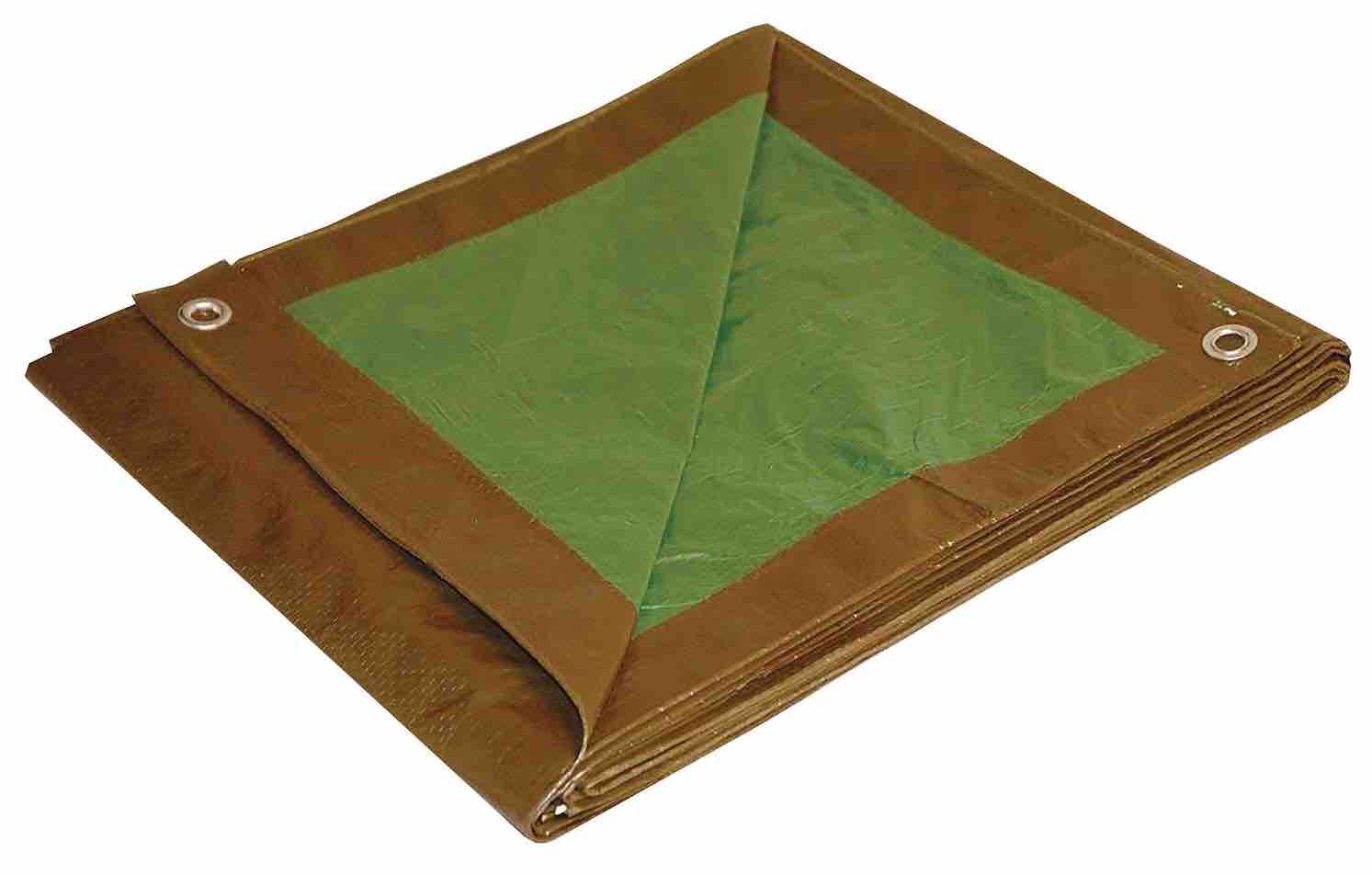 20-Ft x 30-Ft Brown & Green Poly Medium Duty Tarp