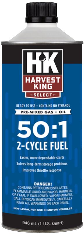 Harvest King Select 50:1 Pre-Mixed 2-Cycle Fuel, 1-Qt