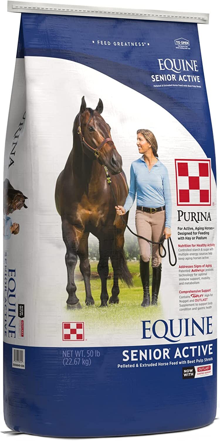 Purina Equine Senior Active Horse Feed, 50-Lb