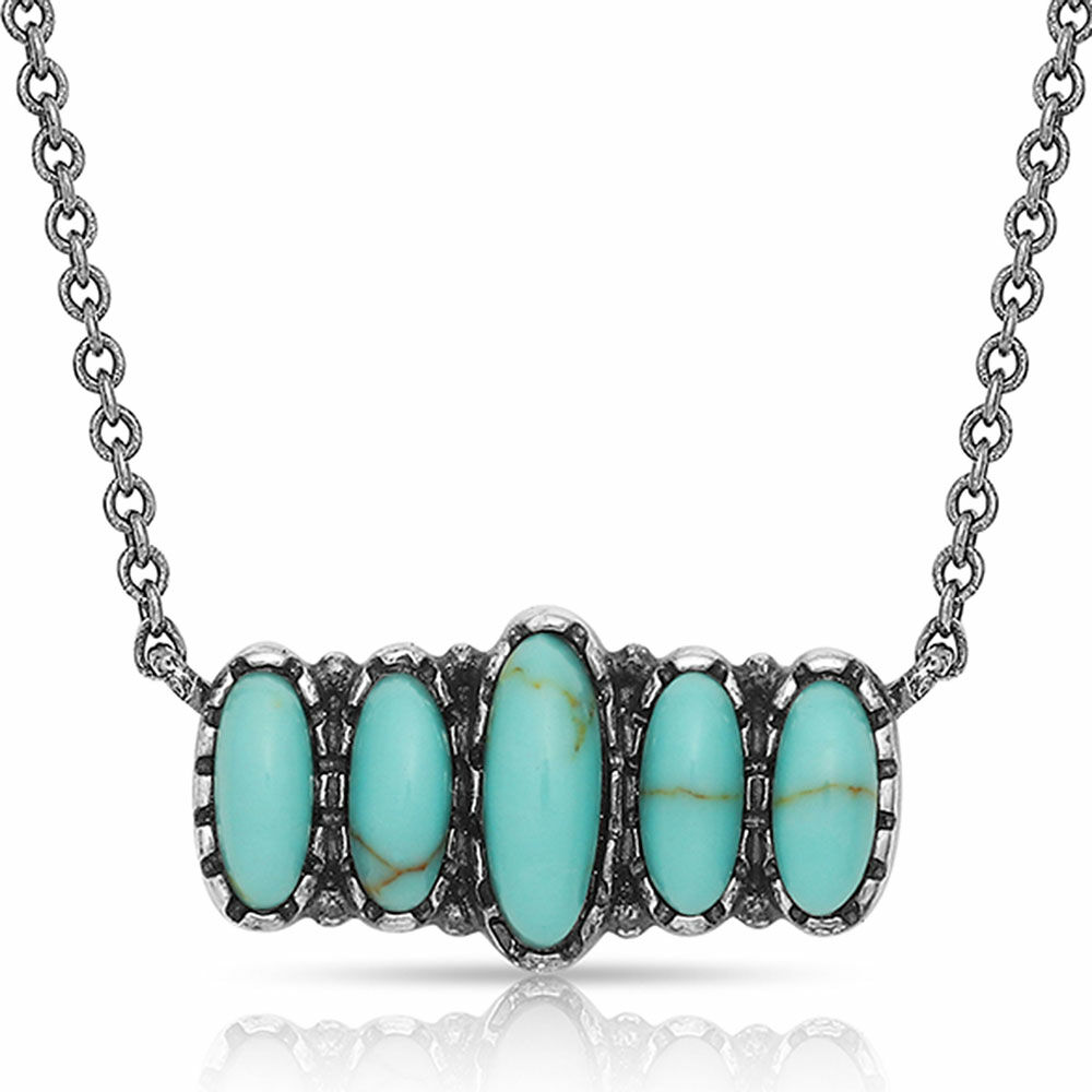 Turquoise Quint Bar Necklace