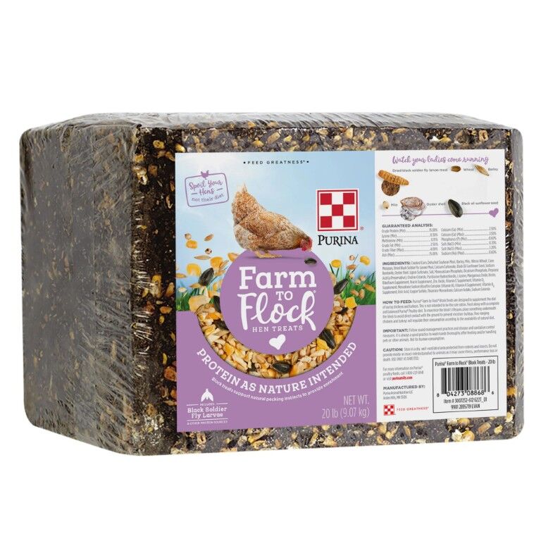 Purina Farm to Flock Block Protein Block For Chickens & Turkeys, 20-Lb