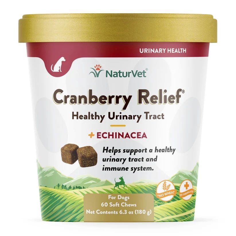 NaturVet Cranberry Relief Soft Chews, 60-Ct