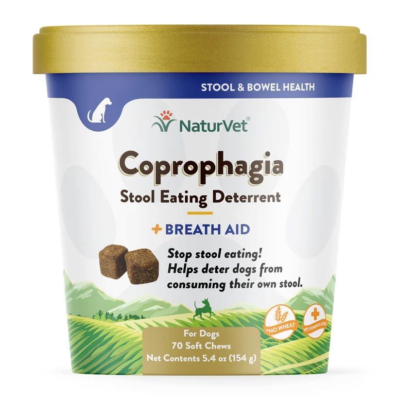 NaturVet Coprophagia Stool Eating Deterrent Soft Chews, 70-Ct