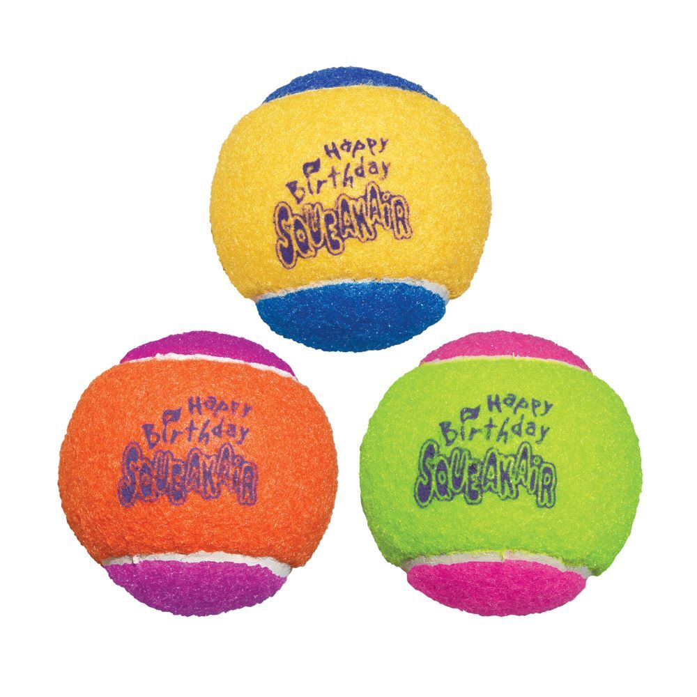 KONG SqueakAir Birthday Balls, 3-Pk