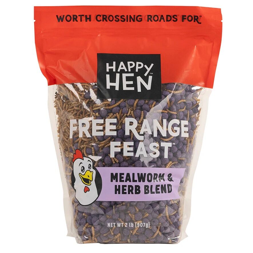 Happy Hen Free Range Feast Mealworm & Herb Blend Treat, 2-Lb