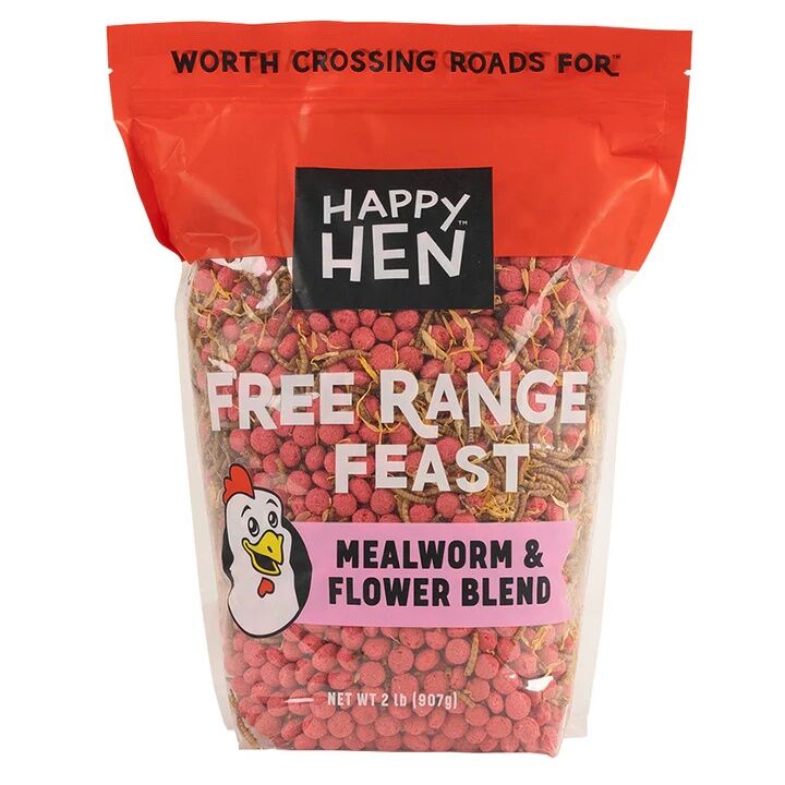 Happy Hen Free Range Feast Mealworm & Flower Blend Treat, 2-Lb