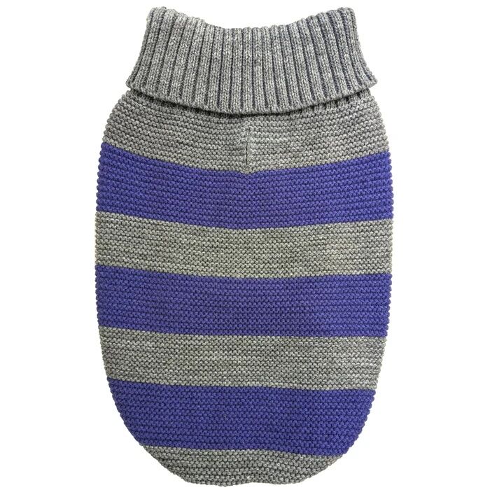 Ethical Pet Fashion Pet Small Gray Stripe Sweater