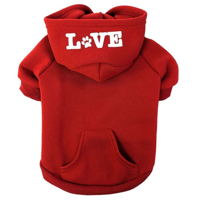 Fashion Pet Medium Red Love That Hoodie 