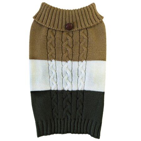 Ethical Pet Fashion Small Pet Colorblock Cable Sweater