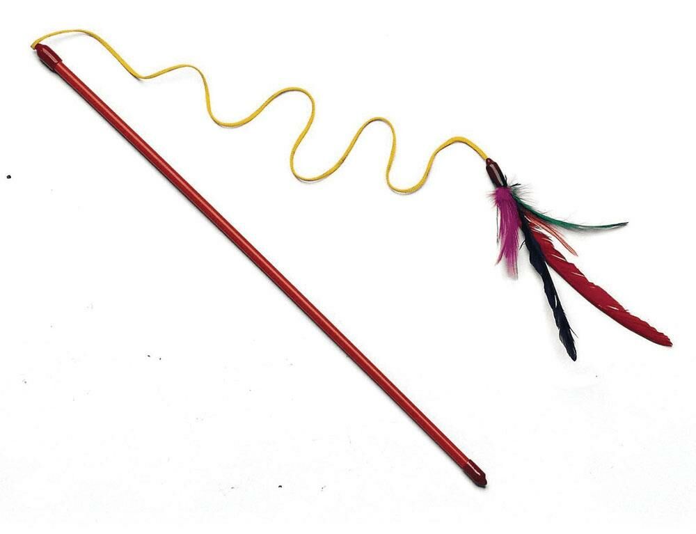 Ethical Pet Feather Dangler Teaser Wand - Multi, 18 in