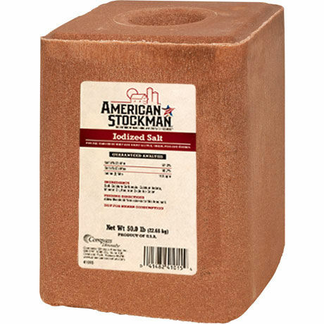 American Stockman Iodized Salt Block, 50-Lb