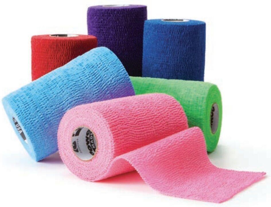 Andover PowerFlex Equine Flexible Cohesive Bandage Green, 4-In x 5-Yd