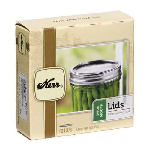 Kerr Wide Mouth Mason Canning Jar Lids, 12-Pk