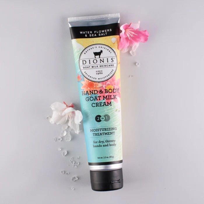 Dionis Water Flowers & Sea Salt Hand & Body Goat Milk Cream, 3.3-Oz