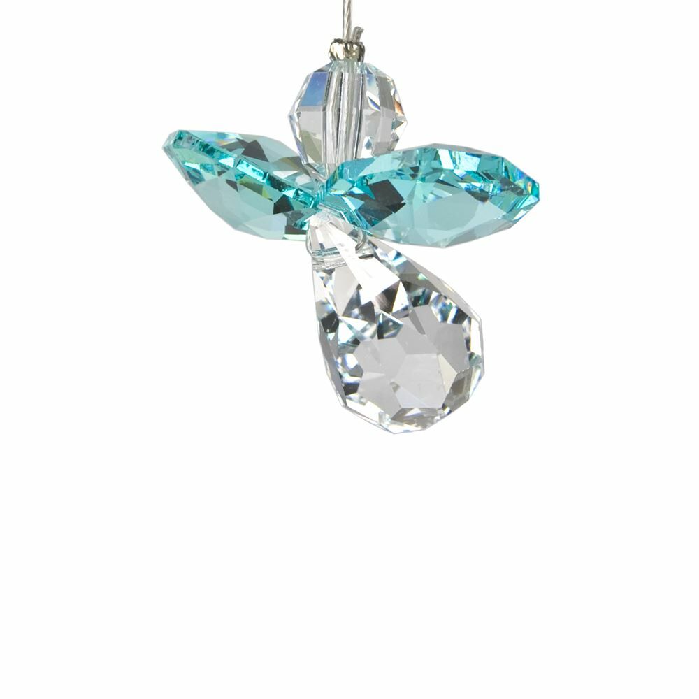 Woodstock Chimes Guardian Suncatcher - Blue Zircon, 3 in, Crystal