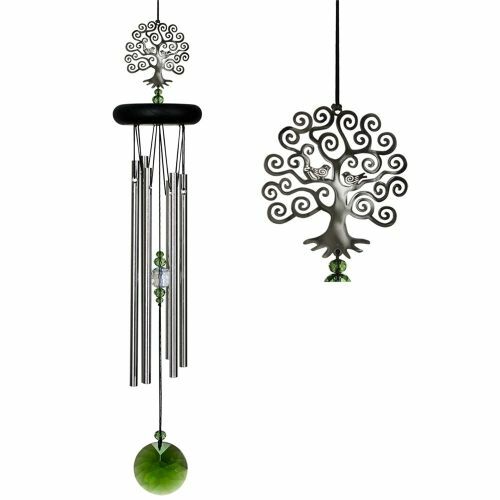 Woodstock Chimes Tree Of Life Chime - Green, 10 in, Aluminum
