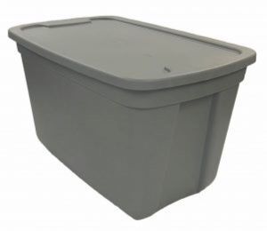 Edge Plastic Inc. Gray Storage Tote, 20-Gal